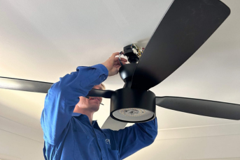 connex electrical expert electrician install ceiling fan for north lakes clients